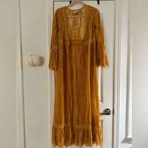 Band of Gypsies Yellow Lace Duster